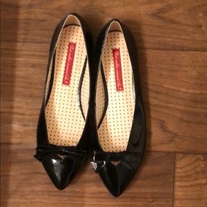 BAIT Patent Black Vintage Pointed Toe Flats Sz 8.5